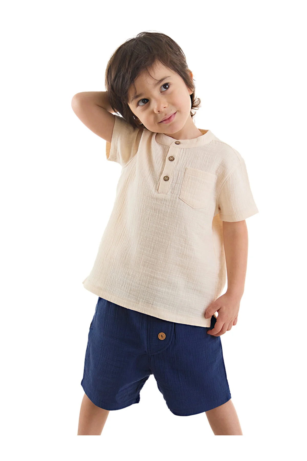 Bild von Denokids Sommerliches Musselin-shorts- Und Hemd-set Für Baby Jungen für Herren - 12–18 Monate