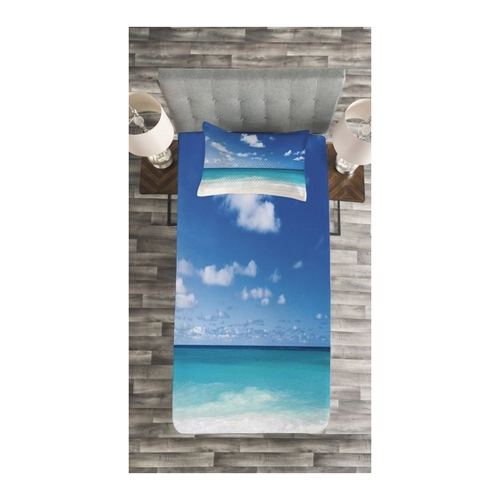 Bild von Abakuhaus Tagesdecke Set mit Kissenbezügen – Ozean Barbados Küste Sommer
