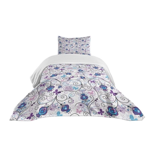 Bild von ABAKUHAUS Blumen Tagesdecke Set – Eine stilvolle Ergänzung für Ihr Schlafzimmer