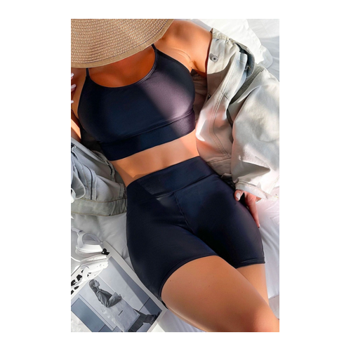 Bild von Angelsin Stylisches Tankini-Bikinioberteil – Cross-back-Design für Damen