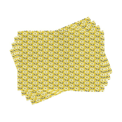Bild von Abakuhaus Platzset Waschbare Stoff Esszimmer Küche Tischdekorations Digitaldruck (4-teilig, Set aus 4x) – Blume Floral Spring Pattern