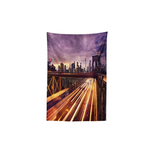 Bild von ABAKUHAUS Stadt Wandteppich und Tagesdecke, Brooklyn Bridge