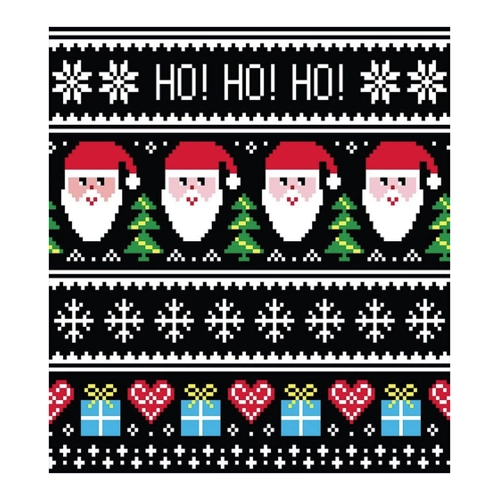 Bild von Abakuhaus Bettwäsche Top Qualität Weich und Warm 3 Teiligen Bettbezug mit 2 Kissenbezüge, Microfaser, Weihnachten Nordic Retro Borders