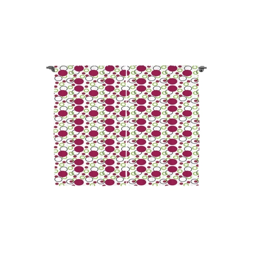 Bild von Abakuhaus Gardine Schlafzimmer Kräuselband Vorhang mit Schlaufen und Haken, Rosa und Grün Kreise Spots