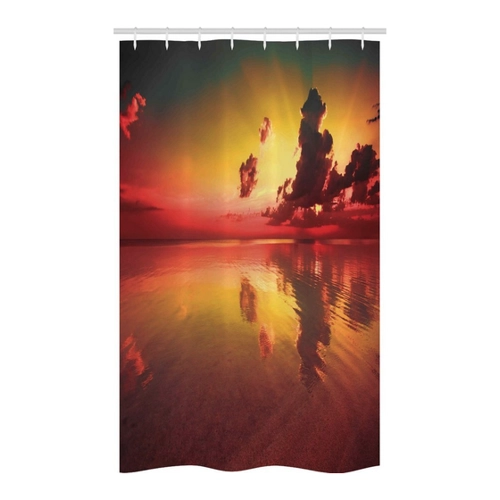 Bild von Abakuhaus Duschvorhang Badezimmer Deko Set - Ozean Sonnenaufgang