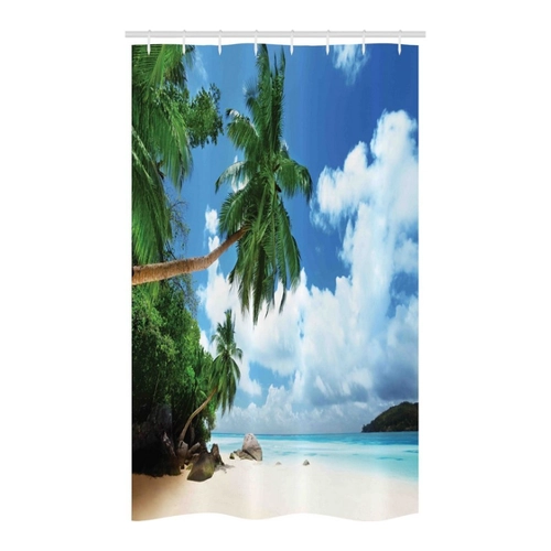 Bild von Abakuhaus Duschvorhang Badezimmer Deko Set – Seestück Mahé auf den Seychellen