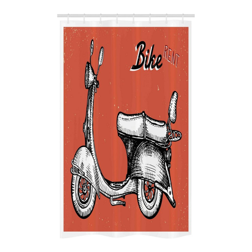 Bild von Abakuhaus Duschvorhang Badezimmer Deko Set – Retro Scooter Design