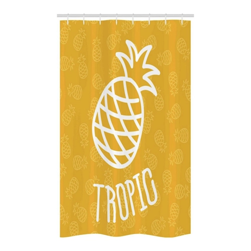 Bild von Abakuhaus Duschvorhang Deko Set – Gelb mit Exotischer Ananas