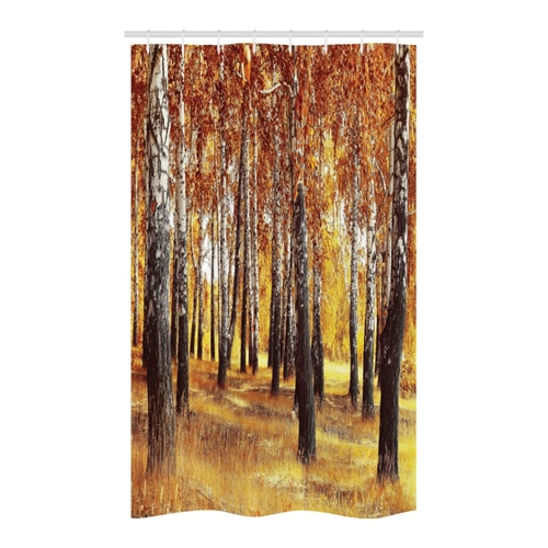 Bild von Abakuhaus Duschvorhang Badezimmer Deko Set – Wald Herbst-Blätter-Entwurf