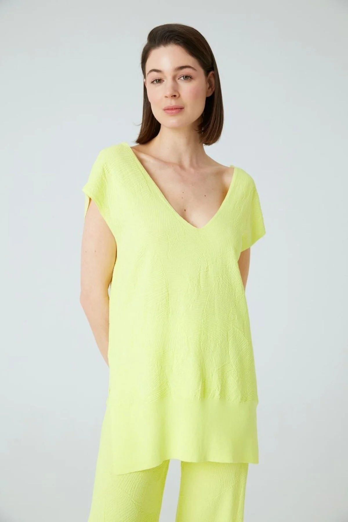 Bild von JOIN US Gestrickte Bluse Mit Palmblattmuster für Damen - L