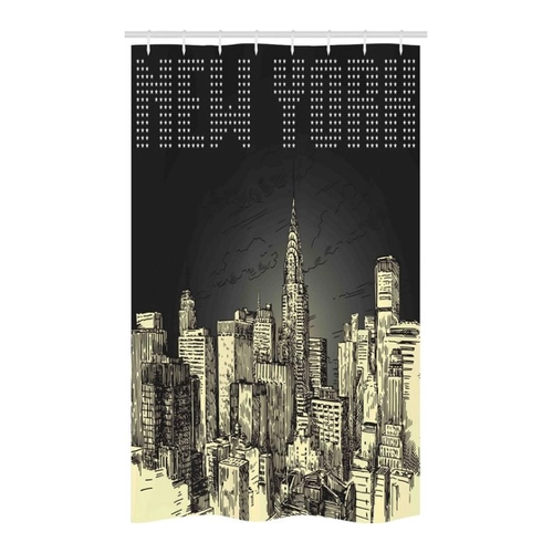 Bild von Abakuhaus Duschvorhang Badezimmer Deko Set – New York Grunge Empire State NYC
