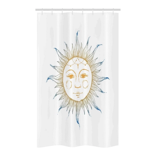 Bild von ABAKUHAUS Sonne Schmaler Duschvorhang mit Aztec Star Motiv