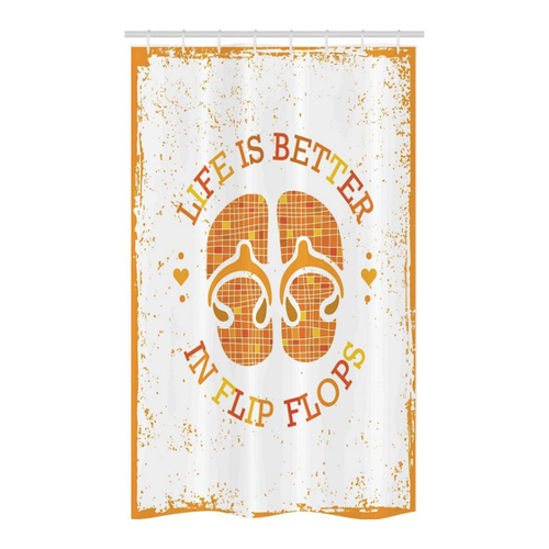 Bild von Abakuhaus Duschvorhang Set - Flip Flops Stained Grungy Motiv