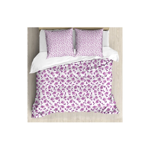Bild von ABAKUHAUS Blume Bettbezug Set - Romantisch und Allergikerfreundlich