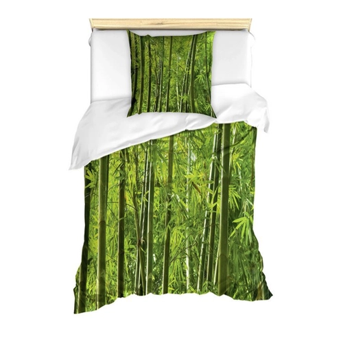 Bild von ABAKUHAUS Bambus Bettbezug Set – Exotische Tropische Bambus für Allergiker
