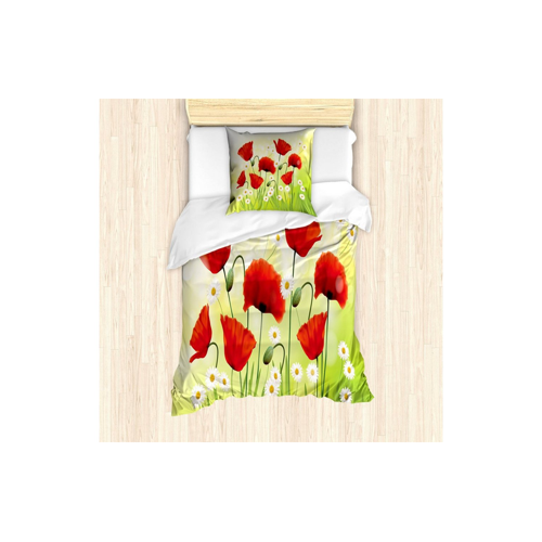 Bild von Abakuhaus Bettwäsche Milbensicher Allergiker geeignet mit Kissenbezug, Microfaser, Blume Floral Kamille Mohn