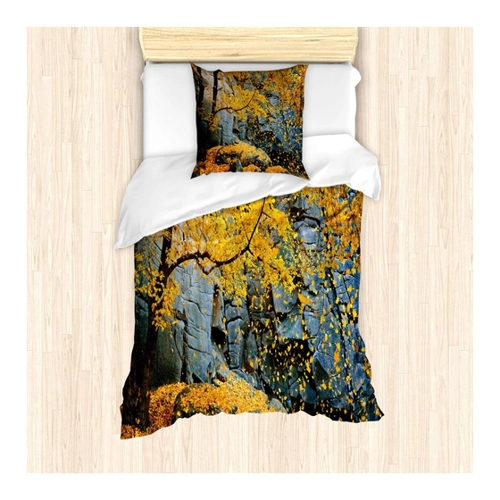 Bild von ABAKUHAUS Blätter Bettbezug Set – Maple Falling Leaves