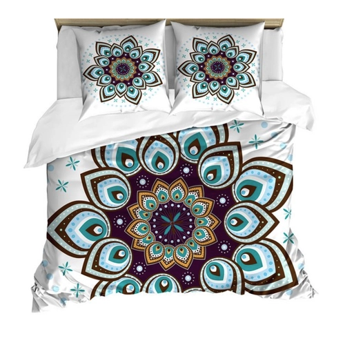 Bild von ABAKUHAUS Mandala Bettbezug Set – Stilvoll, Milbensicher und Allergikerfreundlich