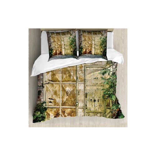 Bild von ABAKUHAUS Industrielles Bettbezug Set – Rustikale Eleganz für Ihr Zuhause