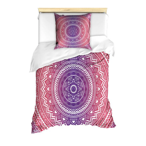 Bild von Abakuhaus Milbensichere Bettwäsche Set - Pink und Lila Mandala