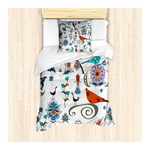 Bild von Abakuhaus Bettwäsche Set im bunten Blumen-Strudel Design