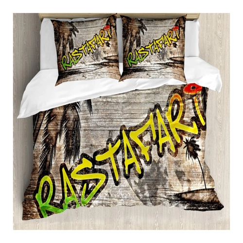 Bild von ABAKUHAUS Rasta Bettbezug Set - Ein Hauch von Rastafari für Ihr Schlafzimmer