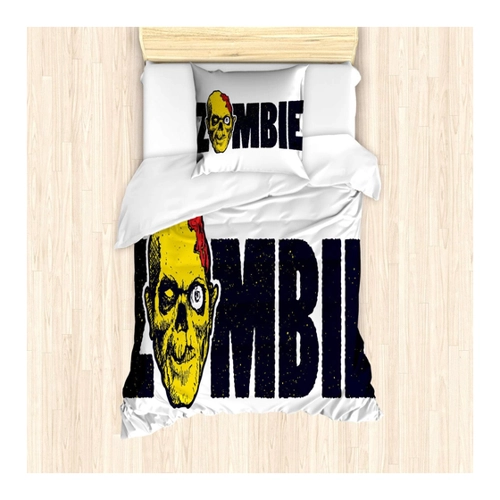 Bild von Abakuhaus Bettwäsche Milbensicher Allergiker geeignet mit Kissenbezügen, Microfaser, Zombie Tote Menschliches Gesicht