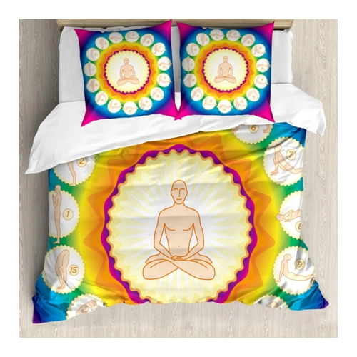 Bild von ABAKUHAUS Yoga Bettbezug Set – Komfort für das Zuhause