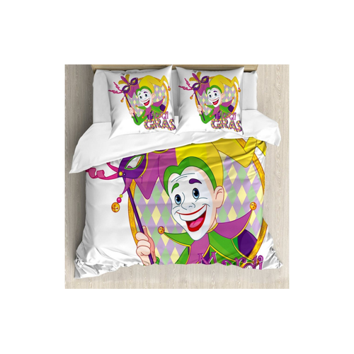 Bild von Abakuhaus Bettwäsche Set - Karneval Cartoon Jester Design