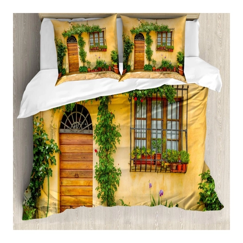 Bild von Abakuhaus Bettwäsche Set - Leben in der Stadt in der Toskana