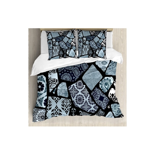 Bild von Abakuhaus Bettwäsche Set: Blumen in modernen geometrischen Formen