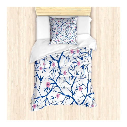 Bild von ABAKUHAUS Navy und Blush Bettbezug Set – Komfort und Stil für Ihr Schlafzimmer