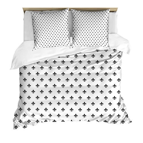 Bild von ABAKUHAUS Fleur De Lis Bettbezug Set – Eleganz für Ihr Schlafzimmer