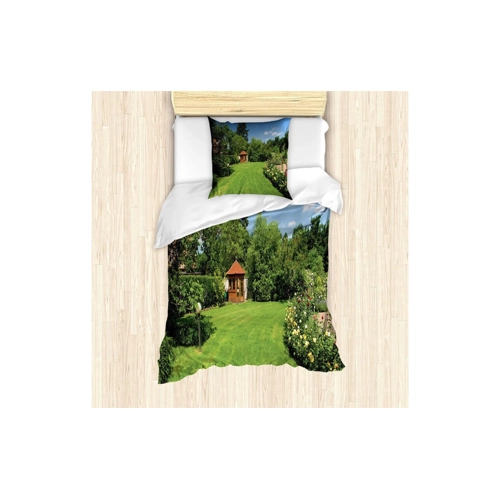 Bild von Abakuhaus Garten Bettbezug Set – Rosenweg Pavillon