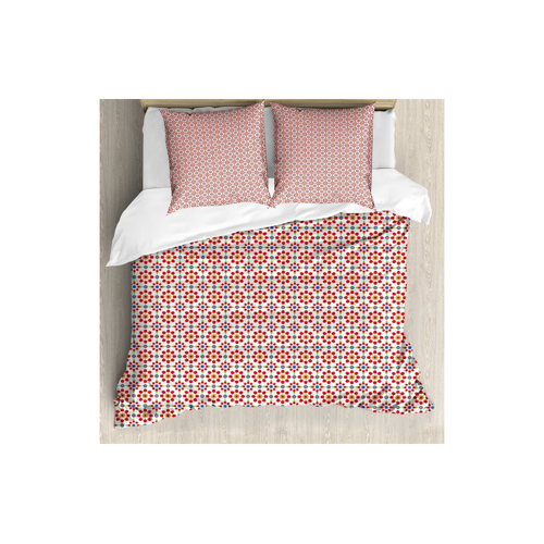 Bild von ABAKUHAUS Bunt Bettbezug Set – Azulejo Fliesen Blumen