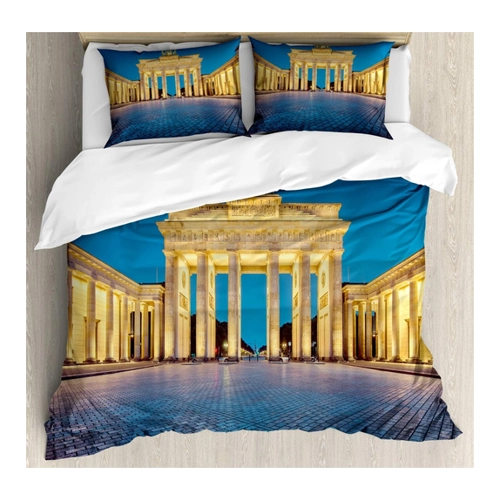 Bild von ABAKUHAUS Reise Bettbezug Set für Einzelbetten, Brandenburger Tor