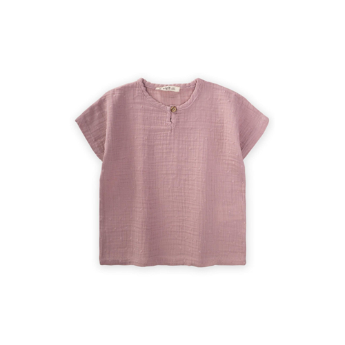 Bild von Cigit Lilafarbenes T-Shirt aus strukturiertem Bio-Musselin für 2–8 Jahre