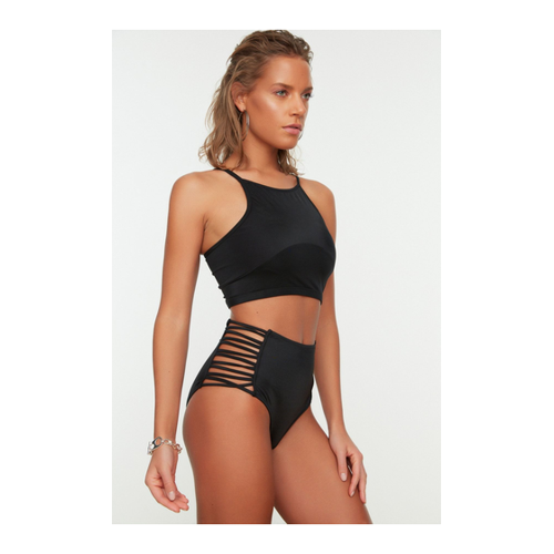 Bild von Trendyol Collection Schwarze Hipster-Bikinihose Mit Hoher Taille - Damenmode für den Strand
