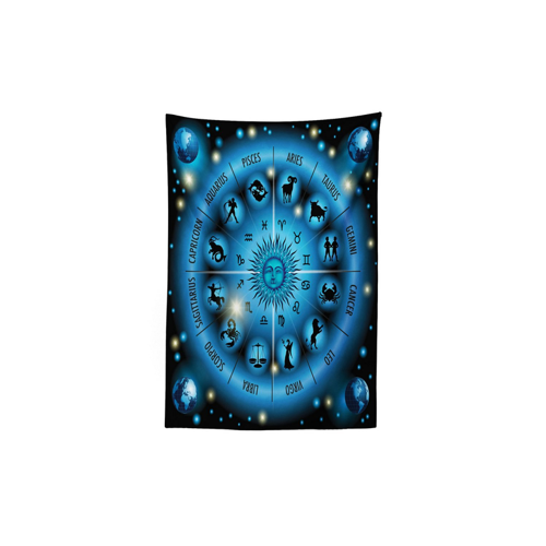 Bild von ABAKUHAUS Tierkreis Wandteppich – Circle of Horoscope Signs