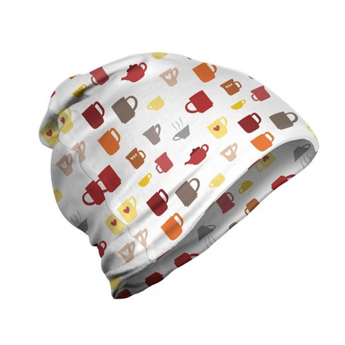 Bild von ABAKUHAUS Tee-Party Unisex Beanie - Bunte Kaffeetassen Mütze