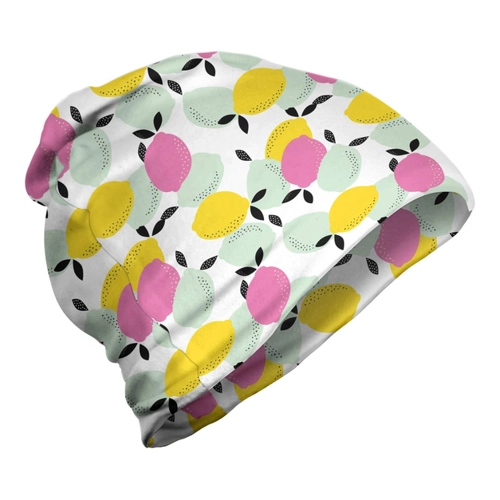 Bild von ABAKUHAUS Zitronen Unisex Beanie – Klare Farben für jeden Anlass