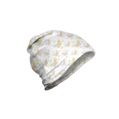 Bild von ABAKUHAUS Pastell Unisex Beanie mit Schmetterlingen in Aquarell