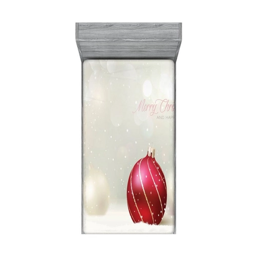 Bild von ABAKUHAUS Weihnachten Spannbetttuch, 90 x 200 cm, Rubin Eggshell