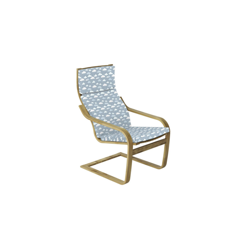 Bild von ABAKUHAUS Regen Poäng Sessel Polster - Baby Blue Blau Grau