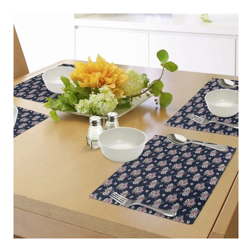Bild von ABAKUHAUS Vintage Rose Platzmatten – Ein stilvolles Tischdekor für Ihr Zuhause