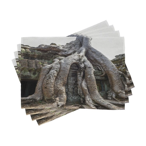 Bild von ABAKUHAUS Baum Platzmatten – Historisches Gebäude in Kambodscha