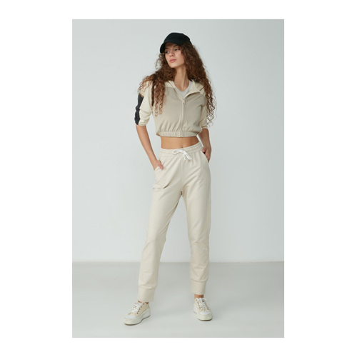 Bild von C&City Jogger Cuff Sport-Jogginghose 735 Stone für Damen