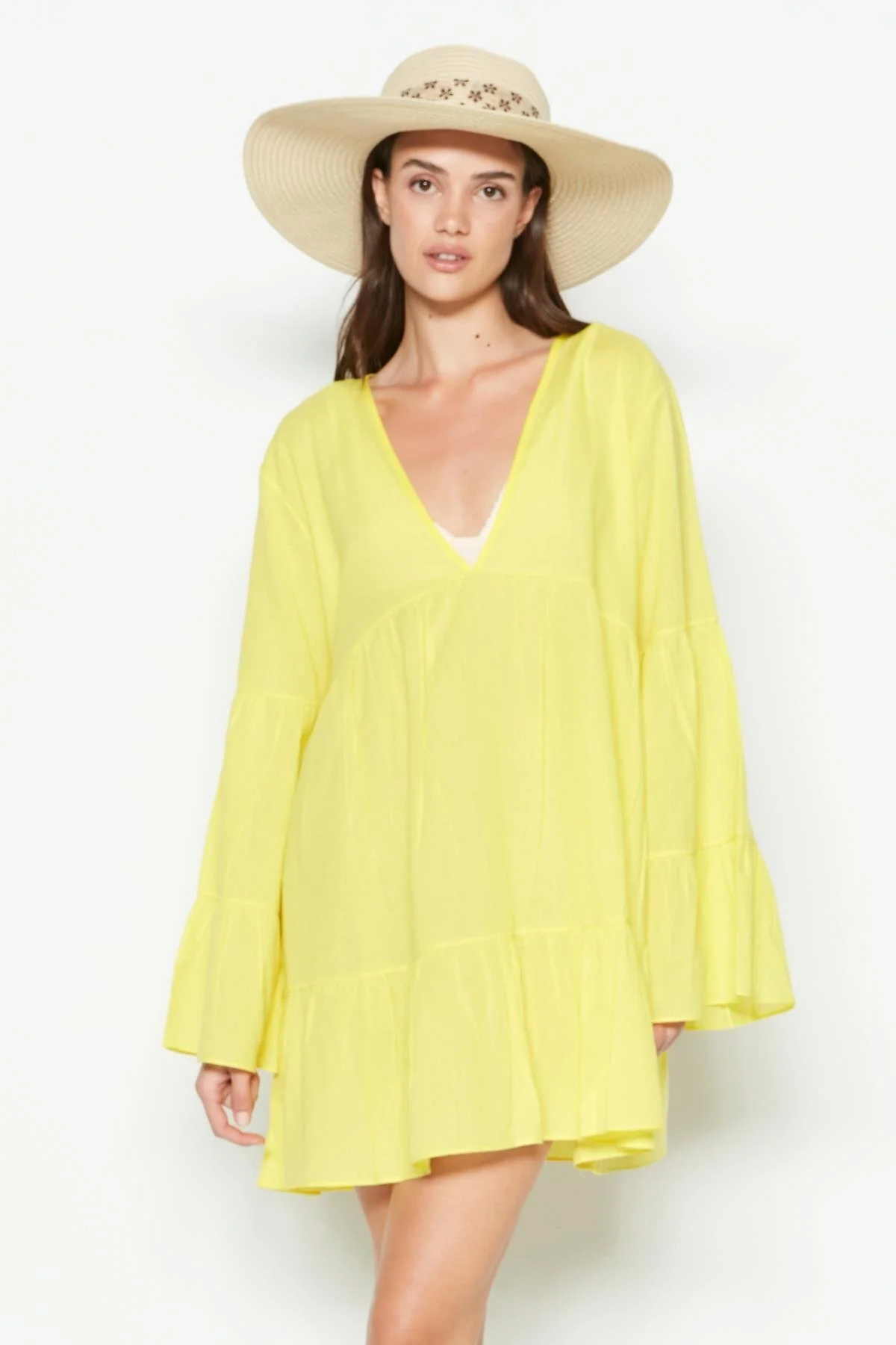 Bild von C&City Pareo Strandkleid 22329 Gelb für Damen - Standard