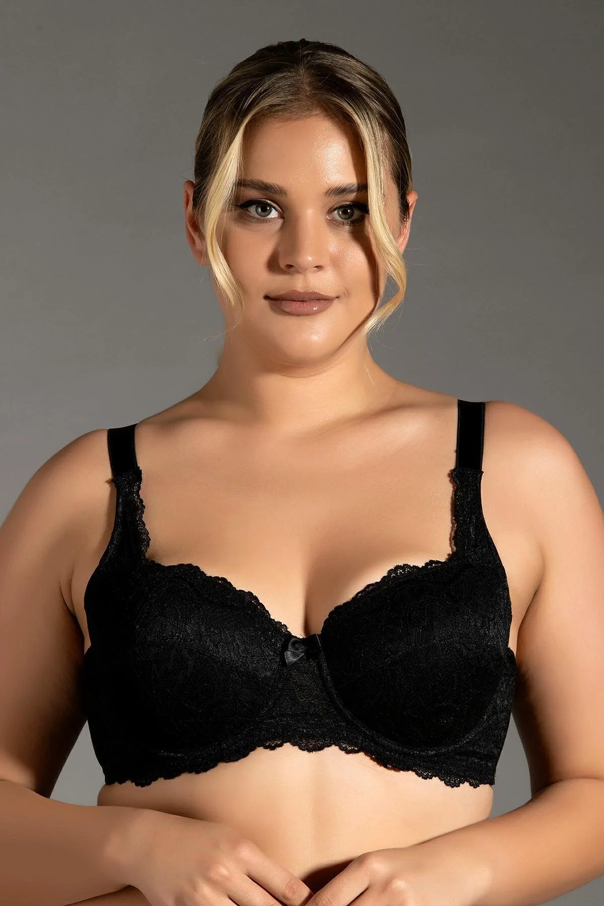 Bild von C&City Spitzen-bh Ohne Träger C18042 Schwarz für Damen - 100C