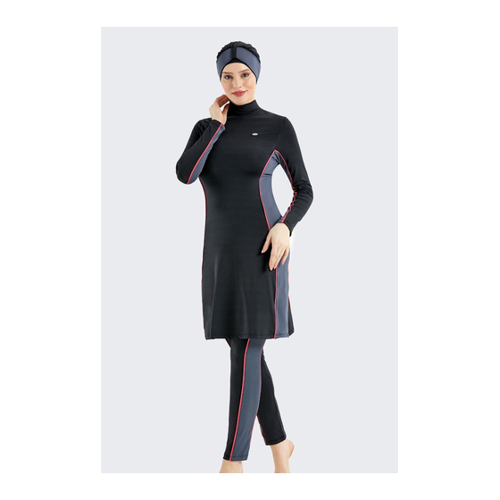 Bild von C&City Schwarzer Hijab-Badeanzug Voll Bedeckt, 3er-Set C12052 für Damen - XL